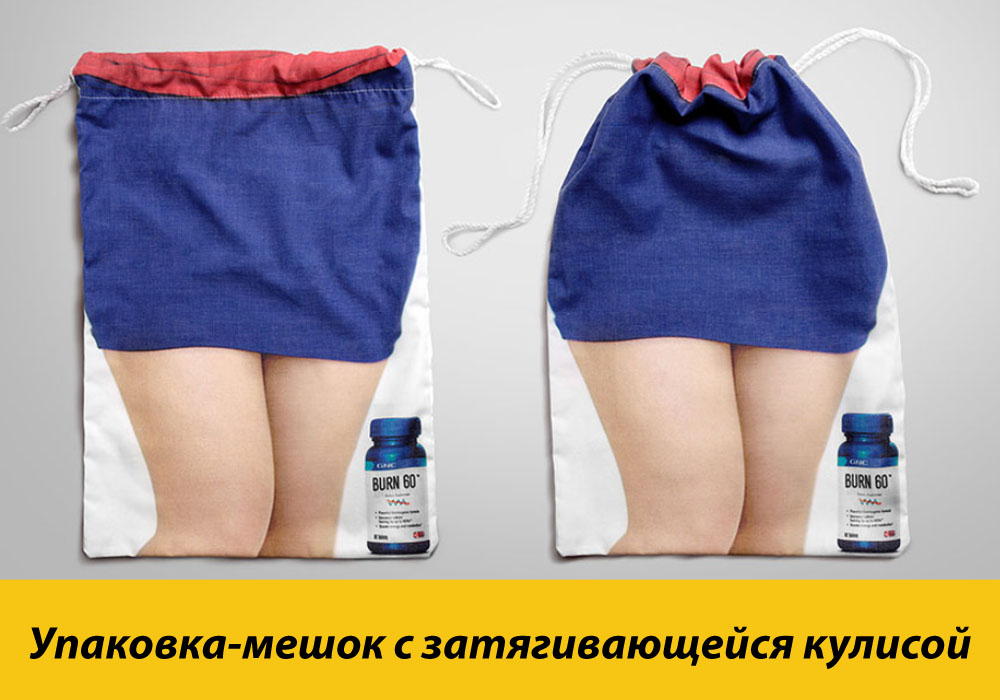 Упаковка-мешок с затягивающейся кулисой
