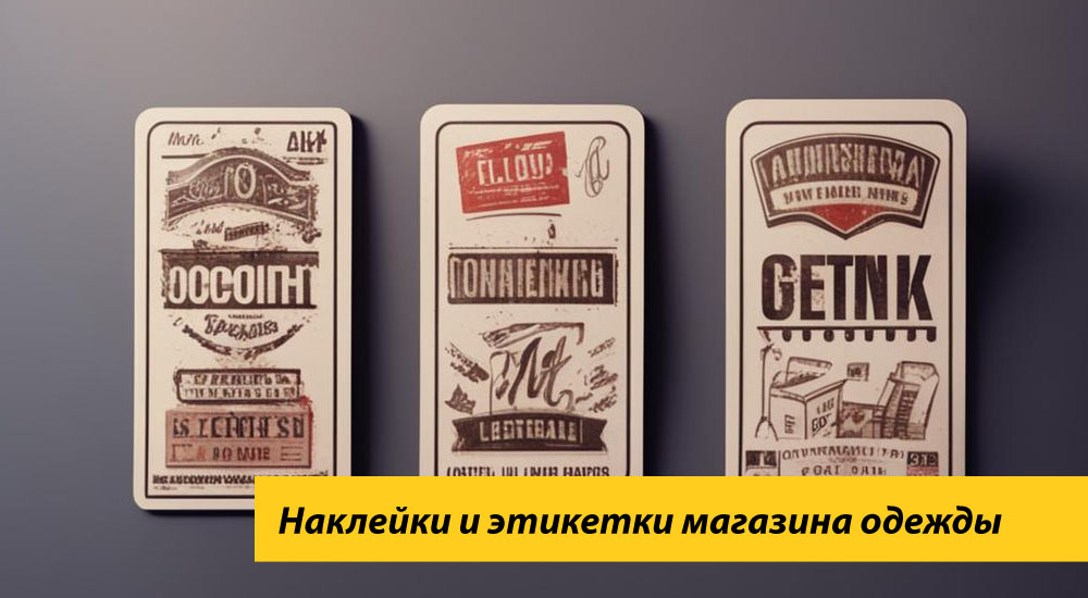Наклейки и этикетки магазина одежды