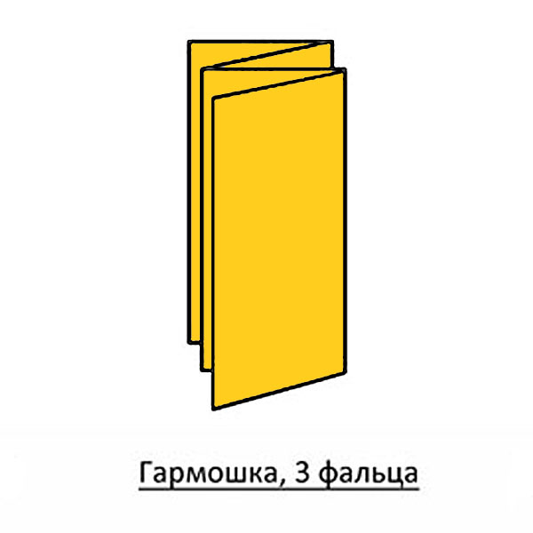 Буклет гармошка - 3 фальца