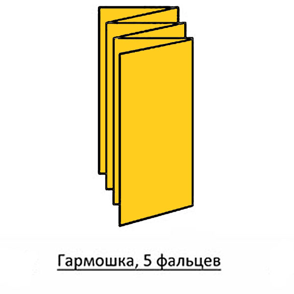 Буклет гармошка - 5 фальцев