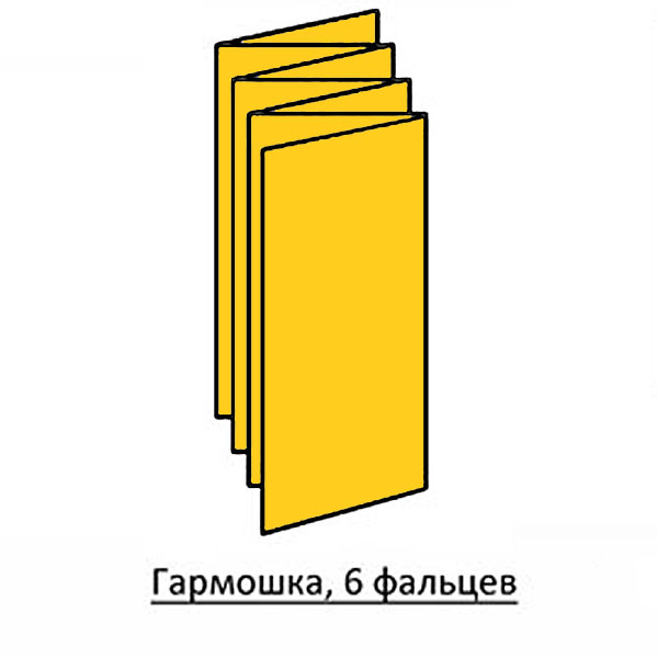 Буклет гармошка - 6 фальцев