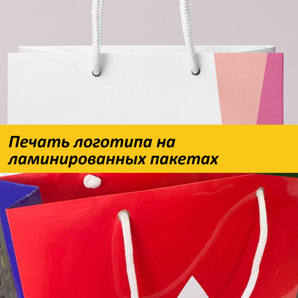 Печать логотипа на ламинированных пакетах